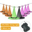 Opard Halloween Decorations Outdoor 8Pcs Hanging Glowing Lighted Witch Hat Decorations String Lights Battery Operated Halloween Décor for Outdoor Yard Tree For Discount