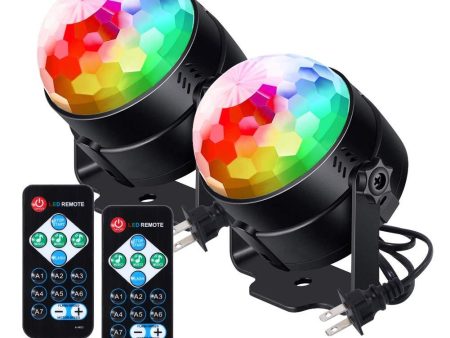 Luditek  [Latest 6-Color LEDs] Litake Party Lights Disco Ball Lights Strobe Light, 7 Patterns Sound Activated with Remote Control Dj Lights Stage Light on Sale