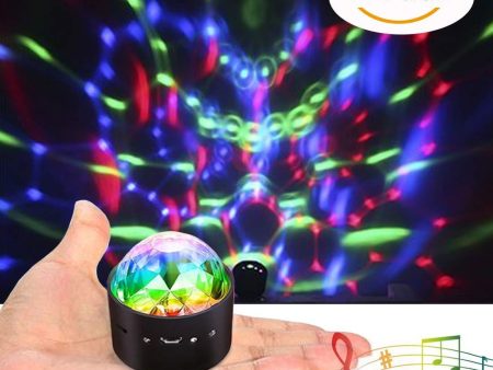 [2-Pack] Wireless Disco Ball Lights Battery Operated Sound Activated LED Party Strobe Light Mini Portable RGB DJ Stage Light with USB by Opard Online Sale