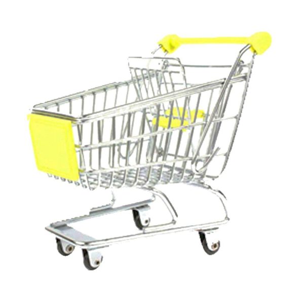 awtang Mini Supermarket Shopping Cart Trolley Bird Parrot Pet Toy Box Funny Toy Discount