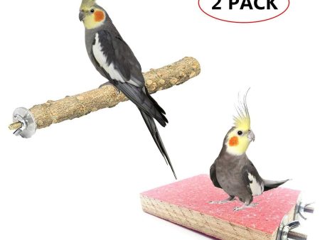 Vehomy Bird Perch Nature Wood Stand for Small Medium Parrots For Cheap