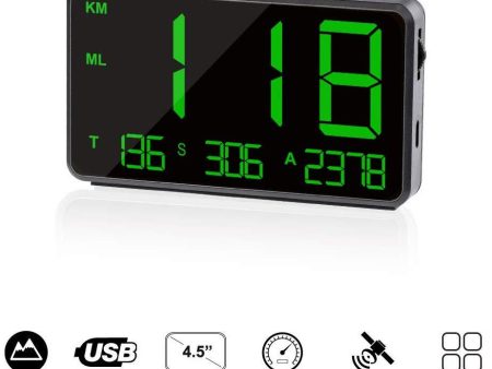 TIMPROVE Universal Digital Car HUD Head Up Display GPS Speedometer with Over Speed Alarm Tired Driving Warning Windshield Project for All Vehicle Bicycle Motorcycle Online now