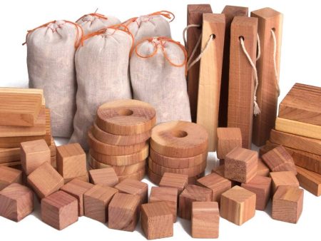 ACMETOP Aromatic Cedar Blocks for Clothes Storage, 100% Natural Cedar Balls Hangers Clothes Protector, Storage Accessories Closets & Drawers Freshener (60Pack) For Cheap