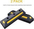 2 Pack Heavy Duty Rubber Parking Blocks Wheel Stop for Car Garage Parks Wheel Stop Stoppers Professional Grade Parking Rubber Block Curb w Yellow Refective Stripes for Truck RV, Trailer 21.25 (L) Online Hot Sale