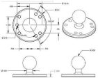 National Products RAM-B-202U Ram Marine Electronic 1-Inch Aluminum Ball Mount with Pinlok Base, Black Finish Online