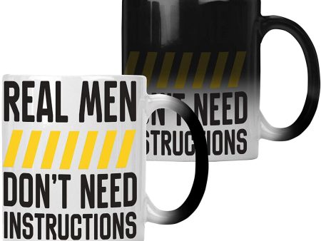 Real Men Don t Need Instructions Colour Changing 11oz Mug hh427w For Sale