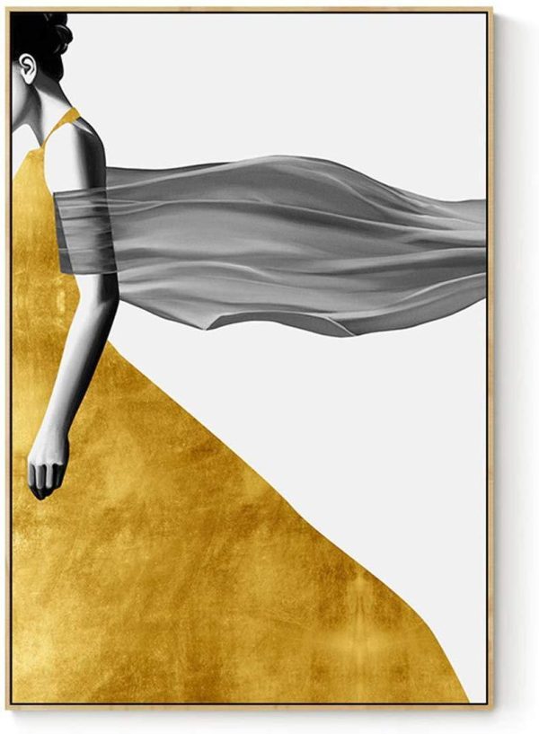 Girl in Dance - Static Abstract Painting Canvas Wall Art Ready to Hang for Bedroom Kitchen Home Decoration Landscape (C) on Sale