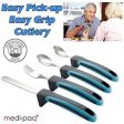 BunMo Easy Grip Cutlery - Great for The Elderly, Disabled Or Those Suffering with Tremors and Trembling Hands. Easy Pick up. (1x Set) Fashion