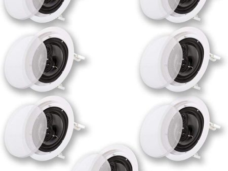 Acoustic Audio CS-IC83 in Ceiling 8  Home Theater 7 Speaker Set 3 Way 2450 Watt CS-IC83-7S Fashion