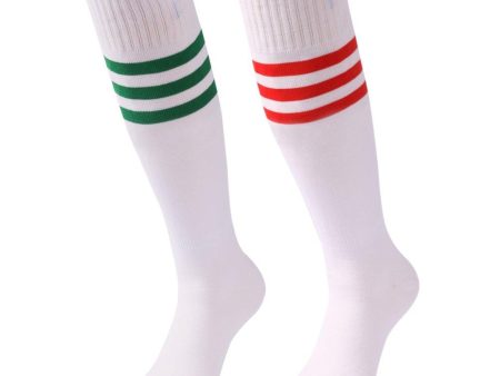 saounisi Unisex Tube Socks Stripe,2 Pairs Knee High Football Soccer Volleyball Baseball Cheerleading Team Socks For Cheap