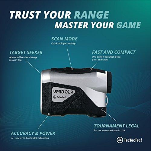 TecTecTec VPRODLX Golf Rangefinder - Waterproof Laser Range Finder For Cheap