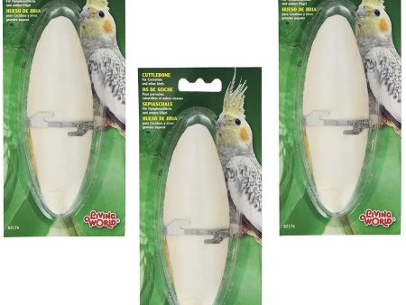 Living World Cuttlebone with Holder for Cage Bird, 6 to7-Inch, Large (3 Pack) Online Hot Sale