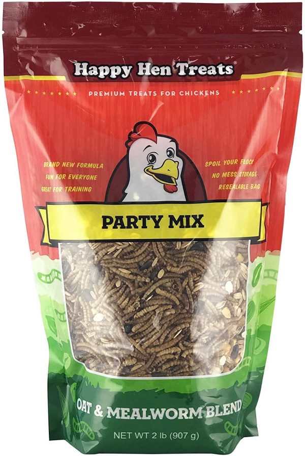 Happy Hen Treats Party Mix Mealworm and Oats, 2-Pound on Sale