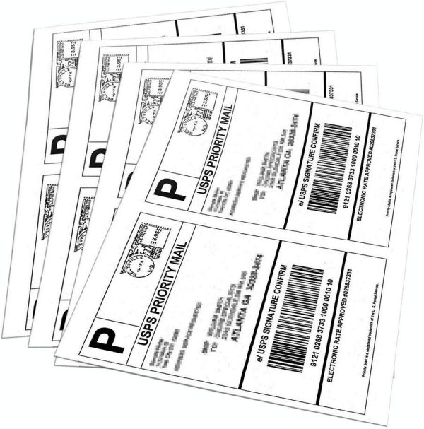 100 Sheets Sticker Labels Shipping Address Labels for Laser Ink Jet Printer (2-up) Sale