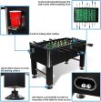 Sunnydaze Foosball Table - 55-Inch Recreational Game - Chrome Plated Steel Rods - 2 Durable Drink Holders - 4 Sturdy Leg Levelers for Competitive Football Gaming - Sports Arcade Soccer for Game Room Sale