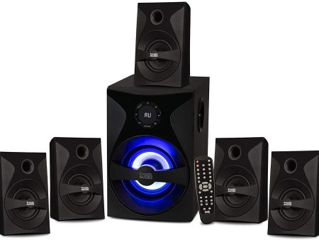 Acoustic Audio Bluetooth 5.1 Speaker System with Sub Light and FM Home Theater 6 Speaker Set Supply