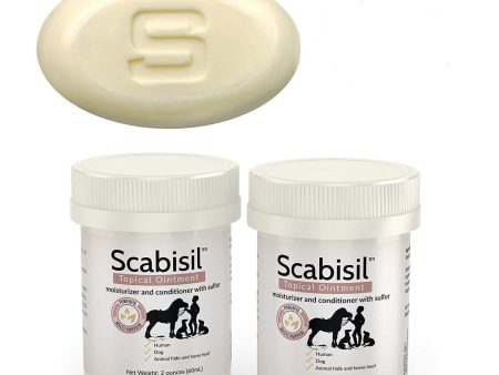 3 PACK- 10% Sulfur Soap + (2) 10% Scabisil Sulfur Ointment ! ZERO PEG Online