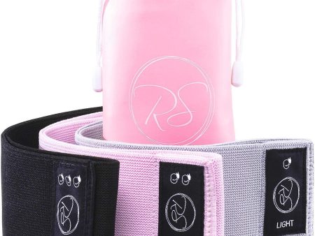 RubyStretch Booty Bands for Women, 3 Exercise Bands Fabric Resistance Bands for Legs and Butt, Fitness Bands Non Slip Loop Glute Bands, Elastic Squat Bands for Butt and Thighs, 3 Hip Bands For Discount