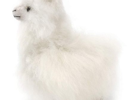 Standing Baby Alpaca Fur Alpaca Miniature Figure - White 5 Inch Online Hot Sale