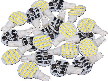 20 x Super Bright 921 Natural White 4.8w RV, Trailer, Camper Interior LED T10 194 Boat,landscaping,Wedge 24-SMD LED Light Bulb 12v(Pack of 20) Online Hot Sale