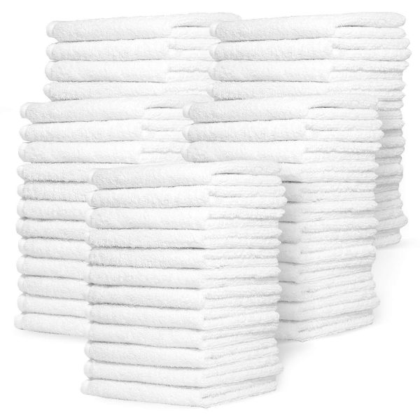 Zeppoli Wash Cloth Kitchen Towels, 24-Pack, 100% Natural Cotton Bath Towels, 12 x 12 Hand Towels, Commercial Grade Washcloth, Machine Washable Cleaning Rags, Wash Cloths for Bathroom Cheap