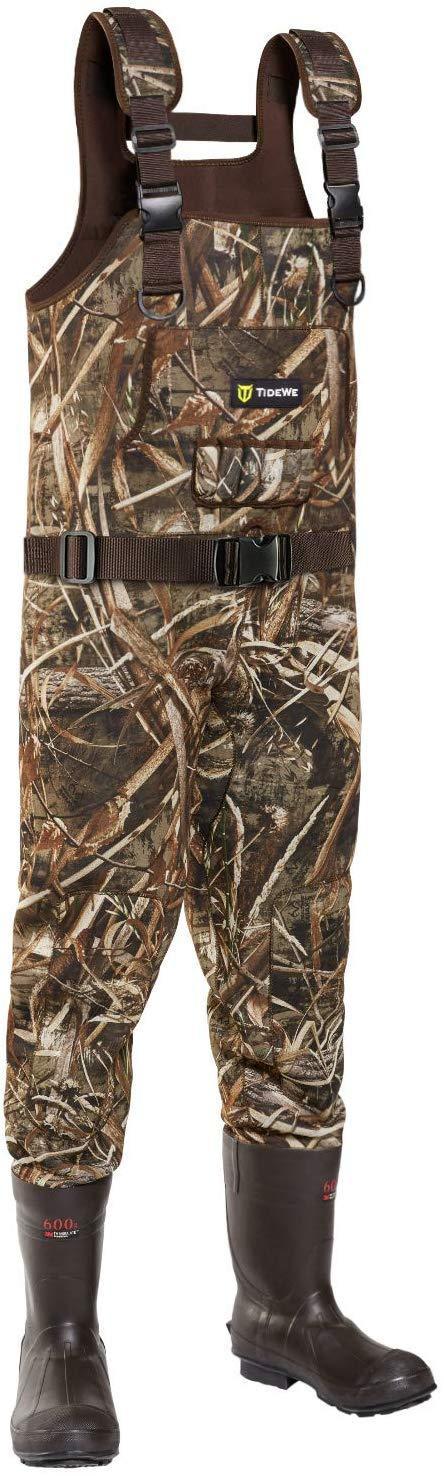 TIDEWE Chest Waders, Hunting Waders for Men Realtree MAX5 Camo with 600G & 800G Insulation, Waterproof Cleated Neoprene Bootfoot Wader, Insulated Hunting & Fishing Waders Online