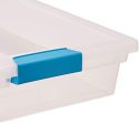 STERILITE 19638606 Large Clip Box, Clear with Blue Aquarium Latches 2 pieces (Large) Hot on Sale