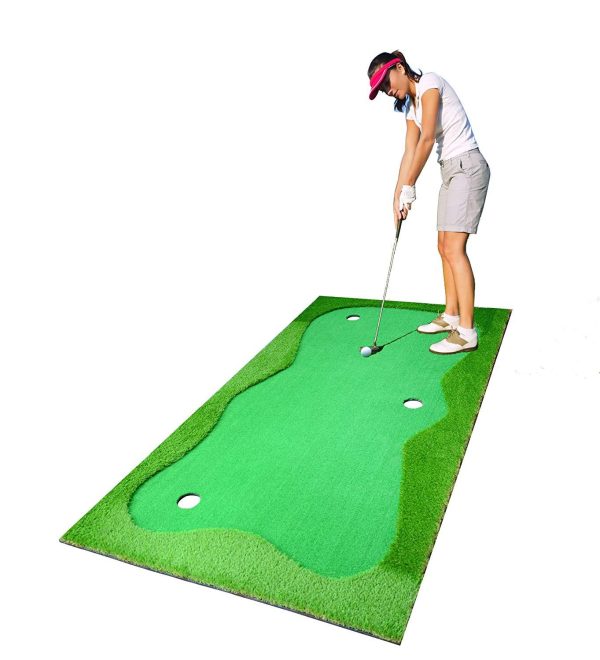 77tech Golf Putting Green System Professional Practice Large Indoor Outdoor Challenging Putter Made of Waterproof Rubber Base Golf Training Mat Aid Equipment on Sale