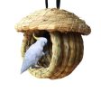 Hamiledyi Birdcage Straw Simulation Birdhouse 100% Natural Fiber - Cozy Resting Breeding Place for Birds - Provides Shelter from Cold Weather - Bird Hideaway from Predators - Ideal for Finch & Canary Online