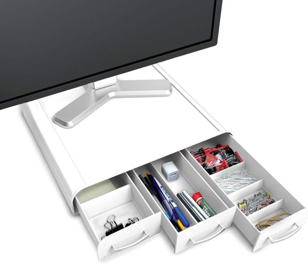 Mind Reader PC, Laptop, IMAC Monitor Stand and Desk Organizer, Black Online Hot Sale