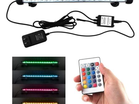 COVOART LED Aquarium Light, Fish Tank Light RGB Color Underwater Light Submersible Crystal Glass Lights Supply