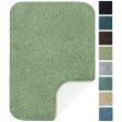 Maples Rugs Bathroom Colorsoft 20  x 21.5  Non Slip Washable Contour Toilet Rug [Made in USA] Soft & Quick Dry for Bath Floor Chocolate Nib Cheap