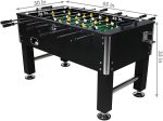 Sunnydaze Foosball Table - 55-Inch Recreational Game - Chrome Plated Steel Rods - 2 Durable Drink Holders - 4 Sturdy Leg Levelers for Competitive Football Gaming - Sports Arcade Soccer for Game Room Sale