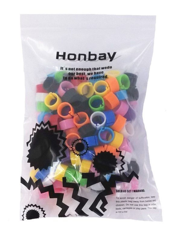 HONBAY 200pcs Mix Color 8mm Foot Ring Bands Bird Clip on Leg Rings for Pigeon Dove Chicks Bantam Quail Lovebirds Finch Small Poultry Chicken Online