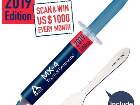 ARCTIC MX-4 - Thermal Compound Paste For Coolers | Heat Sink Paste | Composed of Carbon Micro-particles | Easy to Apply | High Durability - 4 Grams Sale