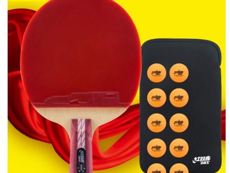 SSHHI 4 Star Table Tennis Bats,7Layers of Wood,Ping Pong Paddle, Can Be Used for Indoor and Outdoor Game,Wear Resistant As Shown Long Handle Online now