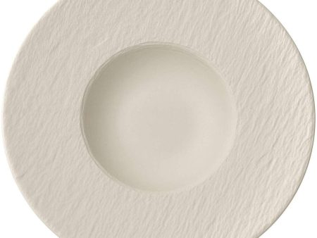 Villeroy & Boch Manufacture Rock Blanc Pasta Plate, Structured Crockery Porcelain, White, 29 cm Fashion