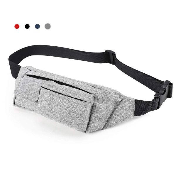 RedSwing Small Fanny Pack for Traveling Hiking Running Walking Outdoor Sports for Men Women, 4 Pockets Waist Pack Fits Most Smartphones, Black Blue Grey Red on Sale