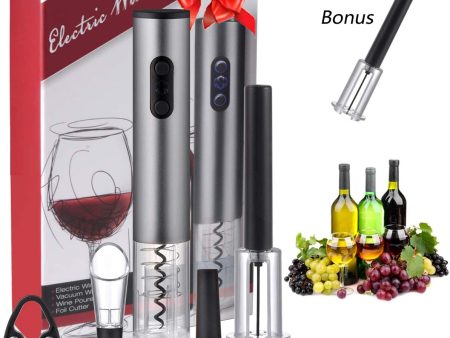 Wine Bottle Opener Air Pressure Wine Cork Remover Pump Wine Opener Wine Pump Wine Accessory Tool Handheld Wine Bottle Opener with Wine Pourer,Foil Cutter and Vacuum Stopper(Gift Box) by Newward Online