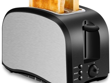 Toaster 4 Slice, CUSINAID Stainless Steel Toasters with Reheat Defrost Cancel Function, 7-Shade Setting, 4 Wide Slots Toaster - Black Online Sale