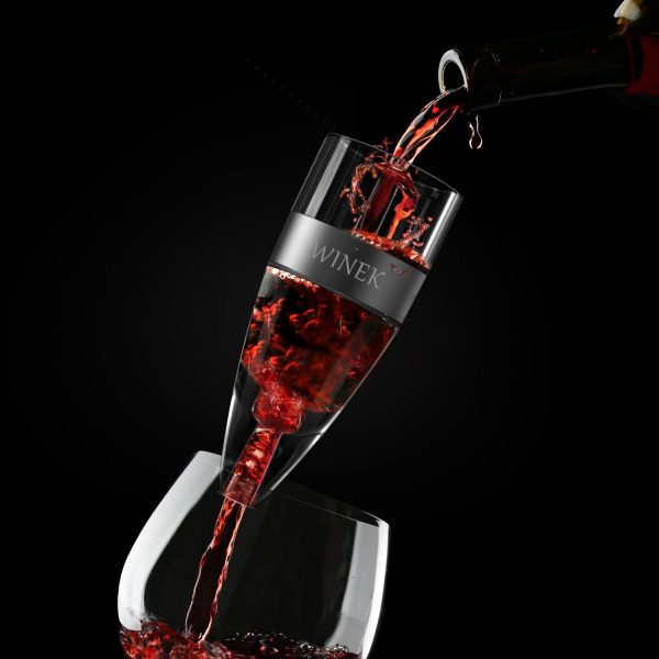 Wine Aerator Decanter With Free Bonus Vacuum Wine Stopper, Wine Aerator Pourer With Stand For Red White Wine by Newward For Discount