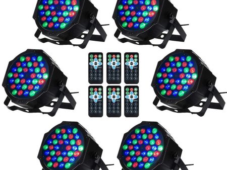 Luditek DMX Stage Lights, 36 LED DJ Par Lights with Remote,Sound Activated Stage Lighting for Dance Party DJ Show-2 Pack Online Hot Sale