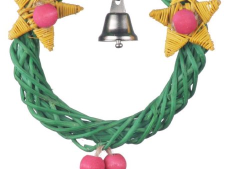 Super Bird Creations 8 by 6-Inch X-mas Wreath Vine Swing Bird Toy, Medium Online Hot Sale