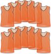 Unlimited Potential Nylon Mesh Scrimmage Team Practice Vests Pinnies Jerseys Bibs for Children Youth Sports Basketball, Soccer, Football, Volleyball (Pack of 12) Supply