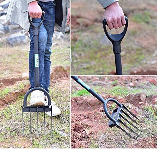 Ymachray 5-Tine Forged Cultivator- Heavy Duty Hand Tiller and Garden Claw Weeder Cultivator -Solid Steel Shaft Unbreakable Tines Cheap