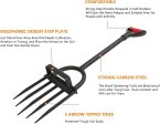 Ymachray 5-Tine Forged Cultivator- Heavy Duty Hand Tiller and Garden Claw Weeder Cultivator -Solid Steel Shaft Unbreakable Tines Cheap