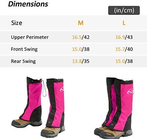 Deacroy Waterproof Leg Gaiters for Hiking,Anti-Tear Snow Boot Gaiters for Outdoor Mountaineering Hunting Fishing Backpacking Supply