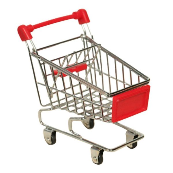 awtang Mini Supermarket Shopping Cart Trolley Bird Parrot Pet Toy Box Funny Toy Discount