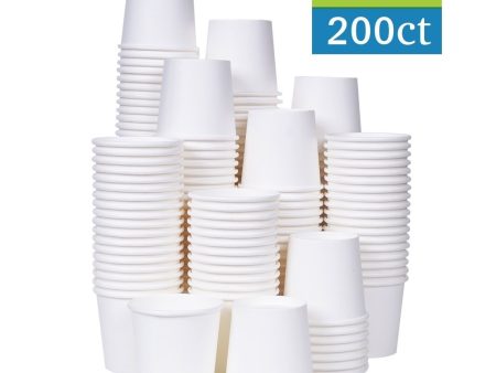 [TashiBox] 3 oz white paper bath cups, 200 count (200) Hot on Sale