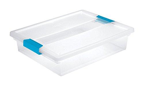 STERILITE 19638606 Large Clip Box, Clear with Blue Aquarium Latches 2 pieces (Large) Hot on Sale